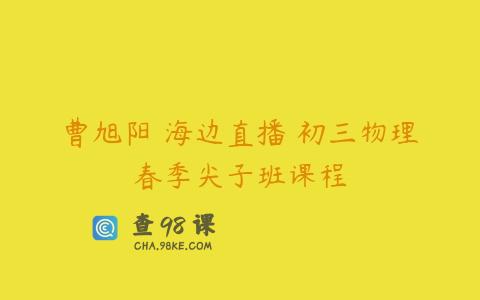 曹旭阳 海边直播 初三物理春季尖子班课程