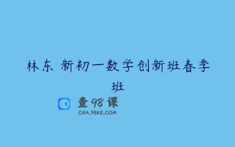 林东 新初一数学创新班春季班