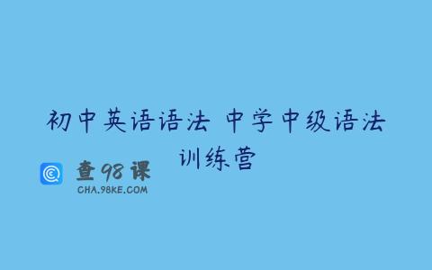 初中英语语法 中学中级语法训练营