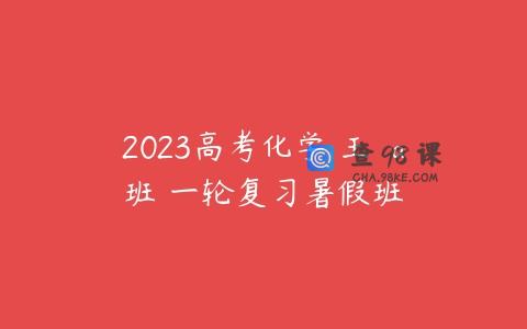 2023高考化学 王嫤 a班 一轮复习暑假班
