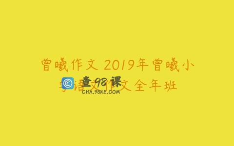 曾曦作文 2019年曾曦小学语文作文全年班