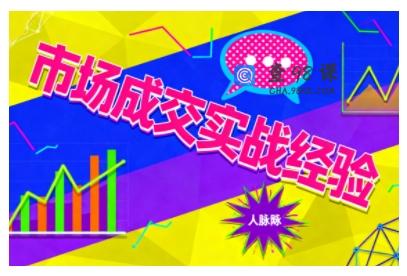 市场成交实战经验，从认知觉醒到实操落地，快速掌握市场开拓与成交核心能力