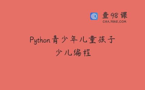 Python青少年儿童孩子少儿编程