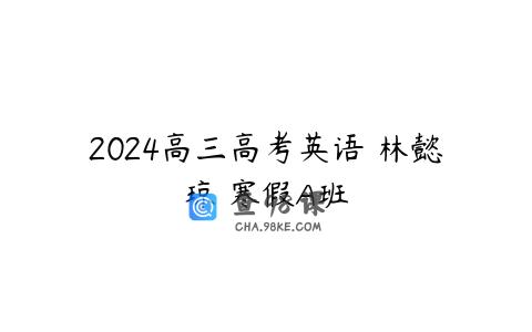 2024高三高考英语 林懿琼 寒假A班