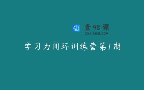 学习力闭环训练营第1期
