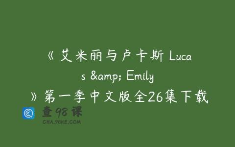 《艾米丽与卢卡斯 Lucas & Emily》第一季中文版全26集下载