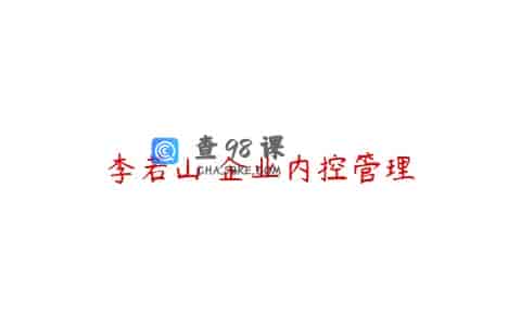 李若山 企业内控管理