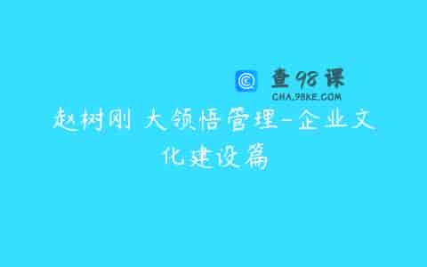 赵树刚 大领悟管理-企业文化建设篇