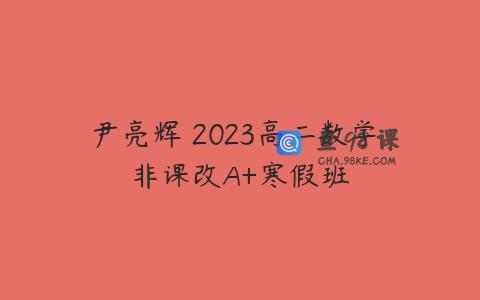尹亮辉 2023高二数学 非课改A+寒假班