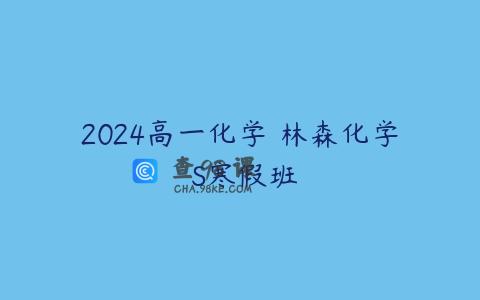 2024高一化学 林森化学 S寒假班