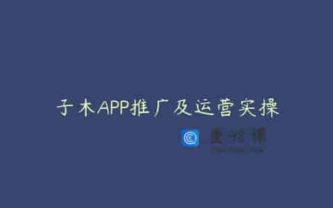 子木APP推广及运营实操
