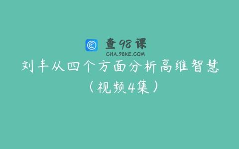 刘丰从四个方面分析高维智慧（视频4集）
