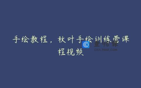 手绘教程，秋叶手绘训练营课程视频