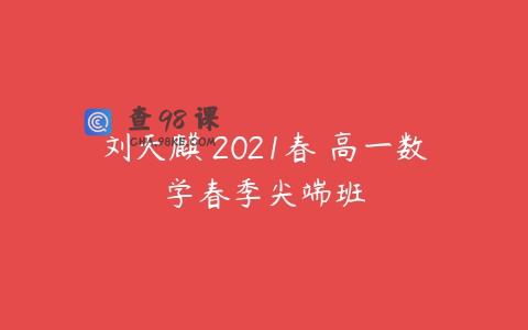 刘天麒 2021春 高一数学春季尖端班