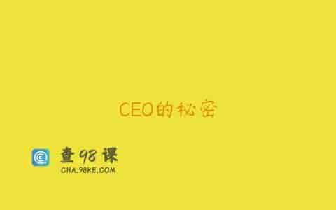 CEO的秘密