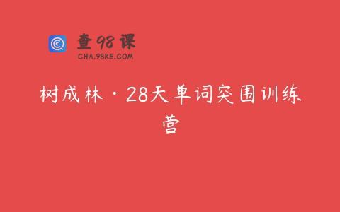 树成林·28天单词突围训练营