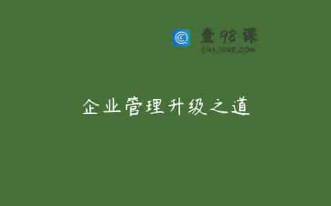 企业管理升级之道