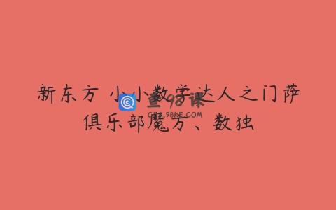 新东方 小小数学达人之门萨俱乐部魔方、数独