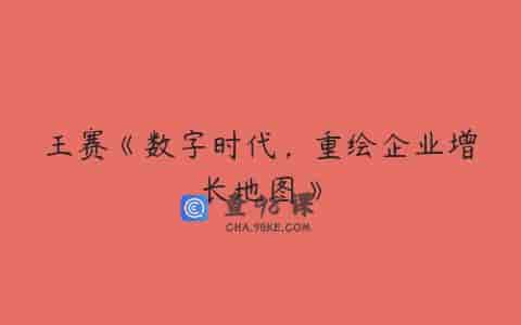 王赛《数字时代，重绘企业增长地图》