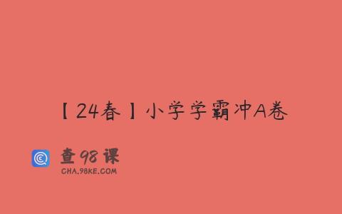 【24春】小学学霸冲A卷