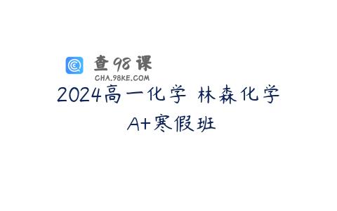 2024高一化学 林森化学 A+寒假班
