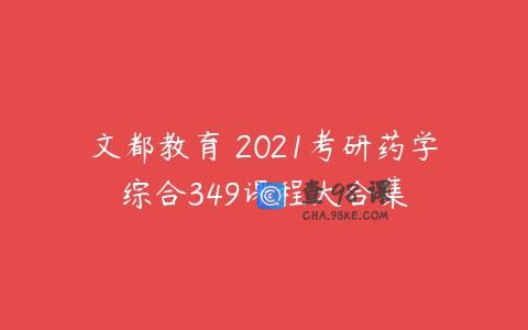 文都教育 2021考研药学综合349课程大合集