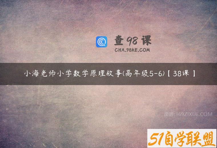 小海老师小学数学原理故事(高年级5-6)【38课】