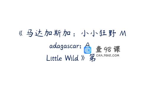 《马达加斯加：小小狂野 Madagascar: A Little Wild》第三季英语版