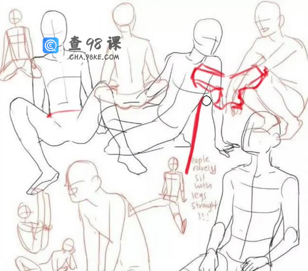 轻微课-【小粉菇】人体骨骼肌肉理解篇之动漫人物绘画基础课程