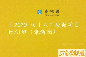 【2020-秋】六年级数学目标A+班（张新刚）