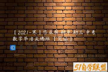 【2021-寒】作业帮 初中 初三 中考数学毕治尖端班 【完结】