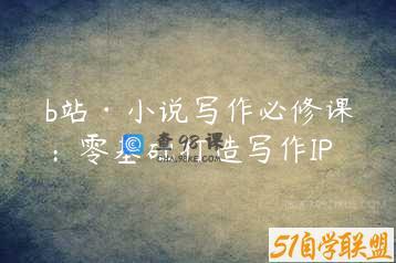 b站·小说写作必修课：零基础打造写作IP