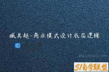 臧其超-商业模式设计底层逻辑