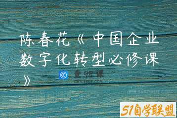 陈春花《中国企业数字化转型必修课》
