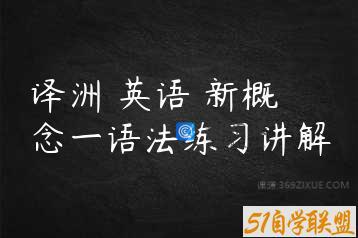 译洲 英语 新概念一语法练习讲解