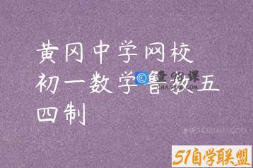 黄冈中学网校 初一数学鲁教五四制