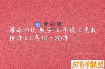 蘑菇网校 数学 五年级《奥数精讲》C卷15－20讲