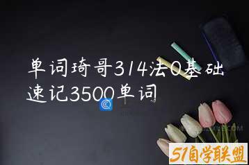 单词琦哥314法0基础速记3500单词