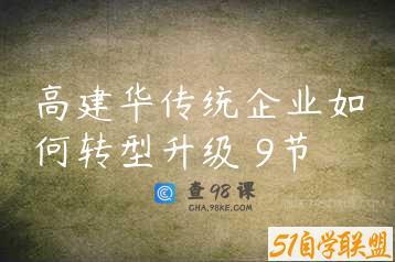 高建华传统企业如何转型升级 9节