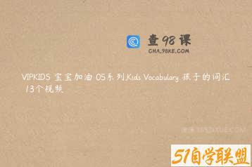 VIPKIDS 宝宝加油 05系列.Kids Vocabulary 孩子的词汇 13个视频