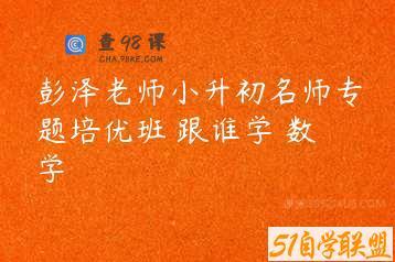 彭泽老师小升初名师专题培优班 跟谁学 数学