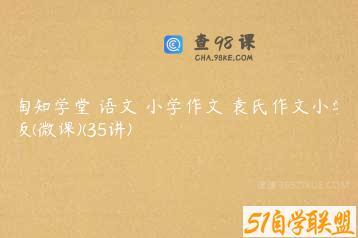 淘知学堂 语文 小学作文 袁氏作文小学版(微课)(35讲)