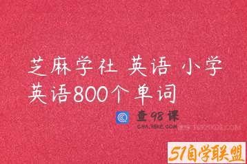 芝麻学社 英语 小学英语800个单词