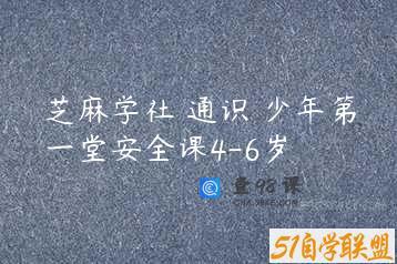 芝麻学社 通识 少年第一堂安全课4-6岁