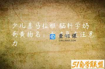 少儿喜马拉雅 脑科学奶爸黄扬名：天才赢在注意力