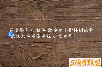 常青藤爸爸 数学 数学幼小衔接训练营 最佳数学启蒙课程(小鱼老师）
