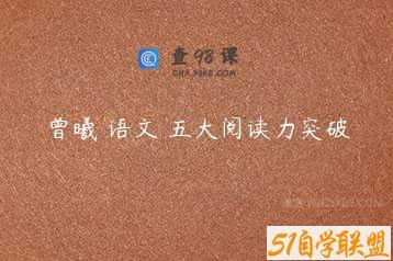 曾曦 语文 五大阅读力突破