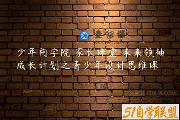 少年商学院 家长课堂 未来领袖成长计划之青少年设计思维课