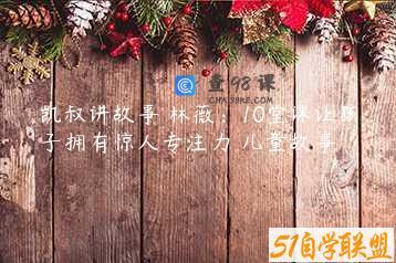 凯叔讲故事 林薇：10堂课让孩子拥有惊人专注力 儿童故事
