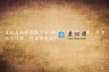 直达目标的教练方法-助你激发团队潜能，提升组织绩效，打造精英团队